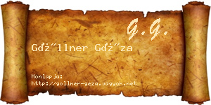 Göllner Géza névjegykártya