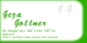 geza gollner business card